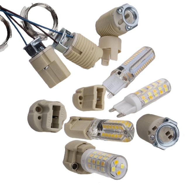 Ceramic G9 Socket Porcelain G9 Base With Bracket