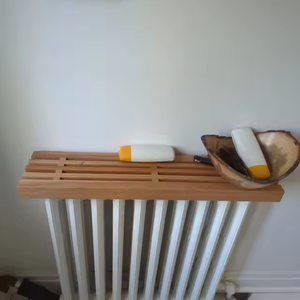 Rejilla de <span class=keywords><strong>MDF</strong></span> de madera maciza hecha a mano, apertura de tamaño personalizado, cubiertas decorativas para tubos de radiador vendidas en fábrica para gabinetes para vajilla - Product Image 5