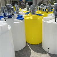 Tanque de Preparación Química de PE, Contenedor Vertical de Mezcla de Líquidos para Proyectos de Tratamiento de Aguas Residuales Industriales y Agua Pura
