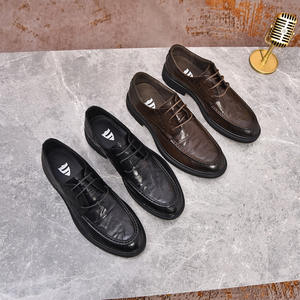 Chaussures en cuir pour hommes 2025, décontractées et élégantes, pour l'extérieur, marron et noir, pour les fêtes. - Product Image 3