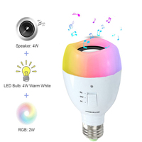 Ampoules LED d'urgence intelligentes E26/E27/B22 en gros, type globe, avec fonction lampe torche, RGB, dimmables, Wi-Fi, CRI 90, 6W, pour jardin, garantie 2 ans