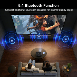 Projecteur natif 1080p, prise en charge 4K, 15000 lumens, contraste 16000:1, Android 11, mise au point automatique, correction trapézoïdale 4D avec HDMI/USB - Product Image 4