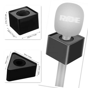 Support de Cube Logo Personnalisé pour Microphone d'Interview, Drapeaux de <span class=keywords><strong>Micro</strong></span> pour <span class=keywords><strong>RODE</strong></span> BOYA DJI, Publicité - Product Image 3