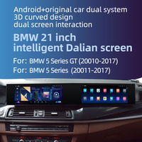 Layar Sentuh Interaktif Ganda Android Carplay 360 GPS Navigasi Carplay untuk BMW Seri 5 F10 F11 F18 2010-2017