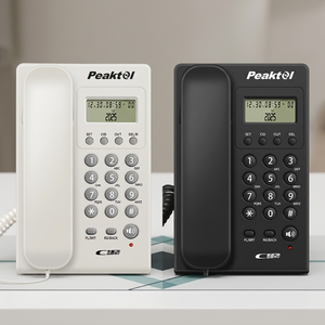 Téléphone de bureau filaire basique pas cher, prix de gros, avec affichage de l'identification de l'appelant, boutons en silicone, téléphone filaire pour <span class=keywords><strong>entreprise</strong></span> - Product Image 1