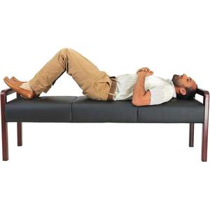 Banco de Recepción Alera Serie ALE WL, 65 3/4 X 22 1/4 X 22 7/8, Negro/Mogoní, para Centro Comercial, Escuela, Oficina, Banco - Product Image 3