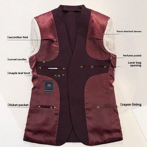 Traje de Tres Piezas Casual de Negocios para Hombre, Diseño Personalizado, Color Sólido de Alta Gama, Traje de Esmoquin de Un Solo Pecho para Hombre - Product Image 6