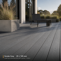 Planches de terrasse en composite bois-plastique (WPC) antidérapantes à effet bois pour terrasse extérieure, terrasse sur toit, Deckline