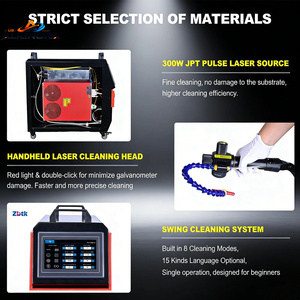 Machine de nettoyage au laser pulsé 100W 200W 300W 500W pour le métal, le bois, la pierre, le béton, l'élimination de la rouille et de la peinture - Product Image 5