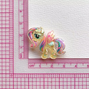 Cute <b>Sweet</b> Fidings Pony Colorful Glitter Resin Charms Cartoon Anime DIY Jewelry Making Supplies Kids Craft Accessories - Product Image 3