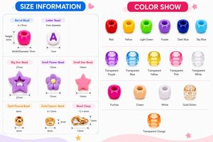 Kit para Hacer Pulseras de la Amistad con Diseño de Pony, 4026 Piezas, 72 Colores, Múltiples Tipos, 10 Diseños de Brazaletes, Cuentas de Letras Surtidas, Caja de Plástico, DIY - Product Image 2