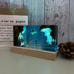 Ornement de sculpture en résine à durcissement à froid, petite tortue, série Océan, veilleuse d'ambiance, créatif transfrontalier de Noël - Product Image 1