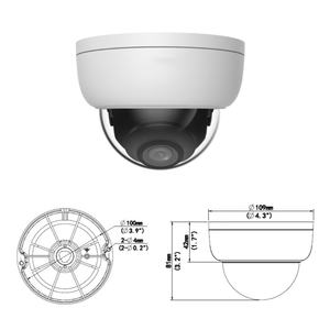 Caméra réseau à focale fixe Vandal avec microphone intégré, caméra dôme 4MP uniarch En stock IPC-D124-PF28(40)-NB - Product Image 6