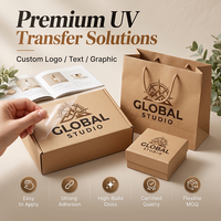 Autocollants de transfert UV DTF pour boîtes cadeaux, boîtes à vin, pots à crème, pots à bougies, gobelets, bouteilles – Étanche, découpé sur mesure, faible MOQ, OEM