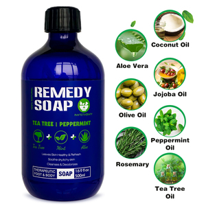 FATAZEN Organic Antifungal Antibacterial Body Wash <b>Tea</b> <b>Tree</b> Oil Formula Soothes Body Foot Odor Acne Cracked Skin Shower Gel - Product Image 6