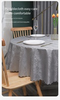 Nappe de salle à manger en PU moderne faite à la main imperméable à l'huile résistant aux taches couverture haut de gamme pour la maison hôtel Restaurant Table lavable
