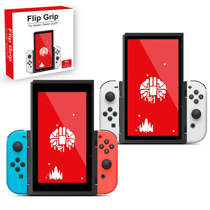 Portrait Mode Flip Grip Handheld Accessory for <strong>Nintendo</strong> <strong>Switch</strong>/ <strong>OLED</strong> Vertical Mode Orientation Works with Joy-con Grips Stand