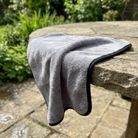 Serviette de lavage de voiture en microfibre épaisse 1200 g/m² 40x40 cm en polaire corail pour le séchage et le nettoyage des accessoires automobiles