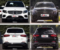 Approprié pour Mercedes Benz GLC classe X253 16-19 mise à niveau à 21 GLC63 AMG body kit comprend avant et pare-chocs arrière avec grille lampes