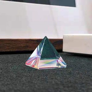 Atacado pirâmide prisma cúbico com caixa de presente, quartzo cristal colorido x-cubo prismas para festa - Product Image 2