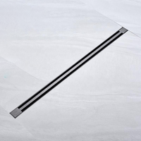 Drain de sol linéaire étroit personnalisé chromé 600 mm en acier inoxydable avec noyau anti-odeur pour salle de bain et hôtel