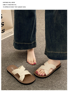 Balakon Zapatos de mujer con punta abierta de PU, impermeables, para todas las estaciones, antideslizantes, sin cordones, planos, informales, para exteriores, color blanco EVERGREEN - Product Image 4