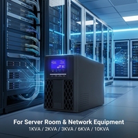 UPS de 10000 Vatios, 10 KVA, 10kW, Salida de 220V, Tarjeta SNMP para Ascensores, Refrigeradores, Computadoras, con Batería Externa, 6 Horas de Respaldo