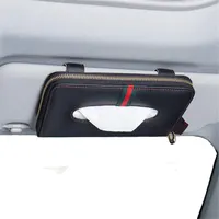 2021 araba doku kutusu peçete tutucu kağıt havlu kutusu PU deri özel Logo araba doku kutusu araba için tutucu  güneşlik koltuk arka