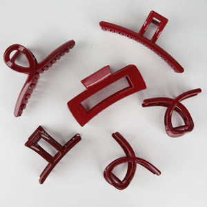 महिलाओं लाल बालों के सामान उपहार विवाह पार्टी चमकदार नॉनस्लिप प्लास्टिक बाल पंजे बालों वाली क्लिप बालों को सेलिक एसिड पंजा बाल - Product Image 2