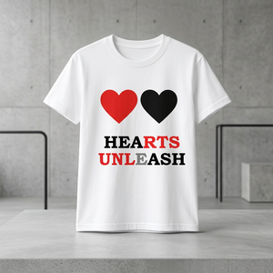 Camisetas de Manga Corta 100% Algodón con Diseño de Corazón Rojo y Negro, Hechas a Medida con Logotipo Personalizado - Precio al por Mayor - Product Image 3