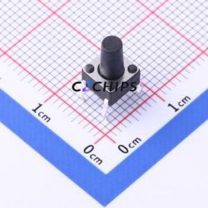 TSD001B09526A Tactile Switch Through hole Component (THT)-4P,6x6mm Switch Round Button 2.6N Through Hole 6mm - Product Image 1