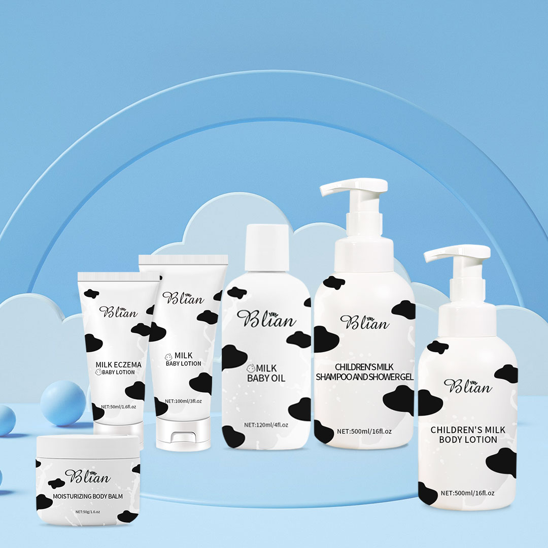 Заводской набор для ежедневного ухода за ребенком с органическим молоком, включая детскую мойку и шампунь, лосьон, бальзам, порошок, масло для детей