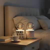 Lampe de table LED en céramique de Noël, lampe de chevet, lampe de bureau, lampe de nuit pour chambre à coucher, salon, bureau, bibliothèque