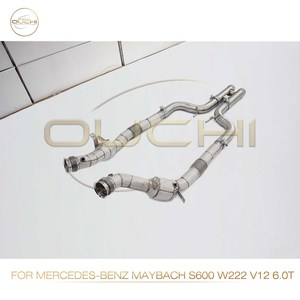 Sistema de Escape de Acero Inoxidable OUCHI, Alto Flujo, Downpipe de Alto Rendimiento para <span class=keywords><strong>Mercedes</strong></span> Benz <span class=keywords><strong>Maybach</strong></span> S600 <span class=keywords><strong>V12</strong></span> 6.0T, Protector de Calor para Automóvil - Product Image 2