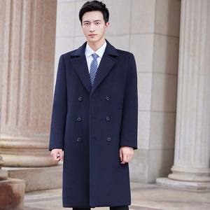 معطف صوف احترافي سميك بتصميم مخصص للرجال والنساء، بقصة ضيقة ومزدوج الصدر، مناسب كزي رسمي للاستقبال في الفنادق وللأعمال والتنقل اليومي - Product Image 5