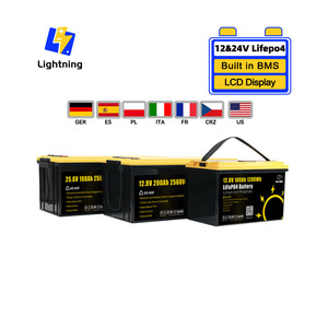 Batterie LiFePO4 GoKWh 24V 25.6V 100Ah 200Ah, durée de vie 4000 cycles, durée de vie 10 ans, BMS intégré, pour camping-car et camping. - Product Image 1