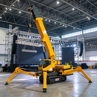Mini-grue araignée de type chenillé avec une capacité de levage de 5 tonnes pour les opérations de levage dans les couloirs étroits et sur les chantiers confinés