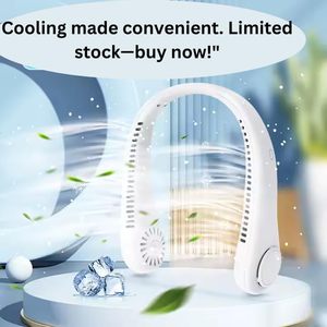 Wholesale Outdoor <b>Portable</b> <b>Fan</b> USB Rechargeable Bladeless Mini Hanging Neck Adjustable Cooling Desk Handheld - Product Image 2