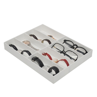 Organisateur de tiroir en acrylique, boîte de rangement pour montres, lunettes et bijoux, diviseur de compartiment personnalisable