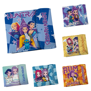 नई शैली मिश्रण कस्टम एनीमे पु चमड़े के बटन छोटे pu वॉलेट कार्टून वॉलेट पर्स महिला पुरुषों का सिक्का बैग - Product Image 1