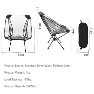 Silla plegable de aluminio para acampar, sillón portátil para <span class=keywords><strong>playa</strong></span>, senderismo, pesca, jardín - Product Image 4