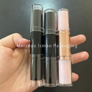 Tube de rouge à lèvres rose double embout ISMAN, stick correcteur 2-en-1, emballage baume à lèvres, conteneur vide en plastique pour brillant à lèvres 4ml 10ml - Product Image 2