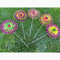 Moulins à vent arc-en-ciel colorés et personnalisables pour enfants, jouets en plastique à enfouir dans le sol pour la décoration extérieure du jardin, toutes saisons