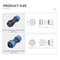 Connecteur de Docking Étanche IP68 SP17 Mâle/Femelle, Prise de Panneau pour Équipement Électrique Automobile et Extérieur 10A 5A