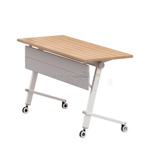 Bureau de formation scolaire moderne <span class=keywords><strong>Table</strong></span> de bureau pliable avec roue mobile <span class=keywords><strong>Table</strong></span> de bureau pliante - Product Image 3