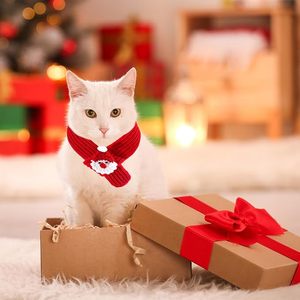Écharpe de Noël pour animaux de compagnie, tricotée, douce et chaude, pour chats et chiens, vêtements de fête pour l'automne et l'hiver - Product Image 6