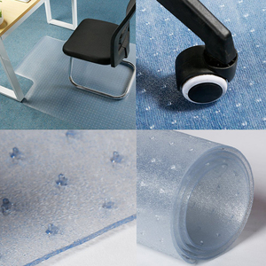 A esteira plástica 45x53 da cadeira do assoalho do PVC dos produtos de escritório polegadas, retangular com o bordo para o protetor do tapete - Product Image 2