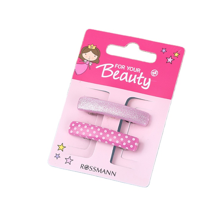 Оптовая продажа, французские прямоугольные заколки для волос, пластиковая заколка для волос, детская заколка для девочек, плоская розовая маленькая заколка для волос