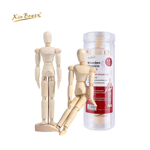 Manichino in Legno Regolabile <span class=keywords><strong>da</strong></span> 8'' <span class=keywords><strong>per</strong></span> Disegno e Pittura, Modello Maschile e Femminile <span class=keywords><strong>per</strong></span> Ornamento Artistico - Product Image 1
