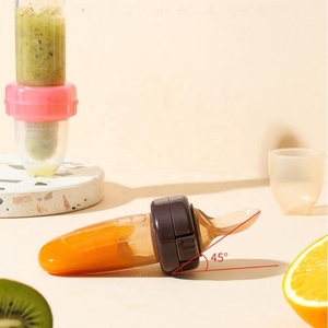 Cuillère à presser pour bébé en silicone de qualité alimentaire 2 en 1, <span class=keywords><strong>biberon</strong></span> et tétine, ensemble d'alimentation pour bébé en silicone - Product Image 3